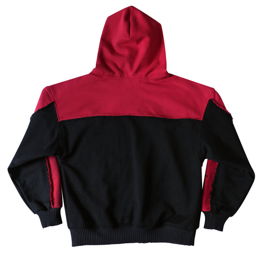 Hoodie 100% Cousu Main rouge (-30%)