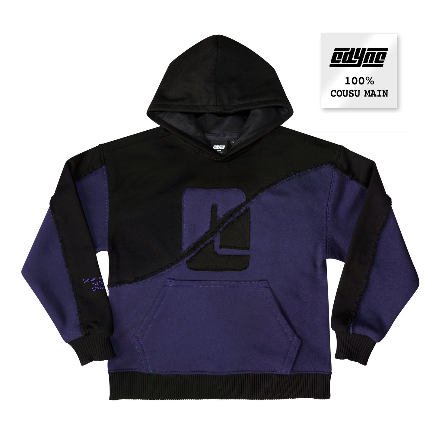 Hoodie 100% Cousu Main violet