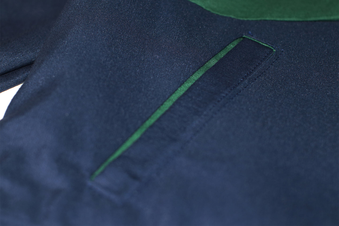 Veste 100% Cousu Main vert/bleu